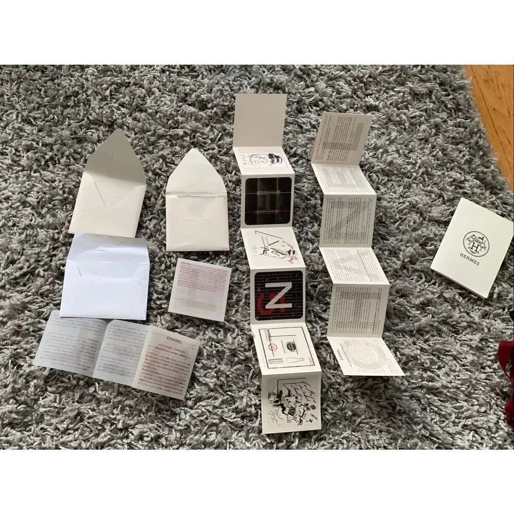 PRADA CHANEL GUCCI HERMES DIOR DESIGNER misc gift CARDS RIBBON TAGS LOT LUXURY